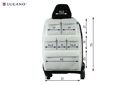 Organizer Na Fotel Samochodowy Przedni Do Auta Samochodu Kampera Ekoskóra