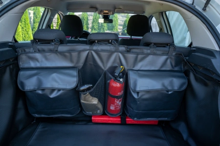 Organizer do bagażnika zawieszany na oparcie kanapy, bardzo pojemny
