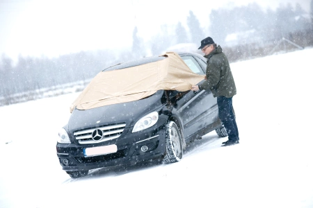 Antyszronowa mata na szybę z magnesami beżowa