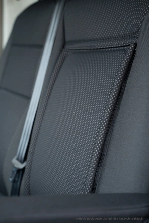 Pokrowce na fotele samochodowe CITROEN Jumper 2006- żakard i ekoskóra 3 os.