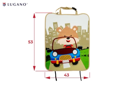 Osłona na tył fotela mata ochronna do auta samochodowa dla dzieci MIŚ