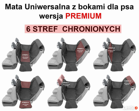 Mata na tylną kanapę do przewożenia psa czarna