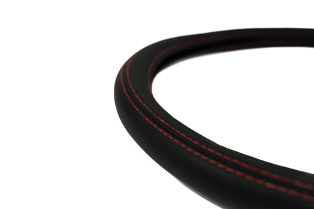 Pokrowiec na kierownicę nakładka z czerwonym szyciem