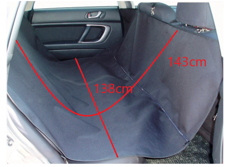 Mata ochronna na tylną kanapę uniwersalna czarna