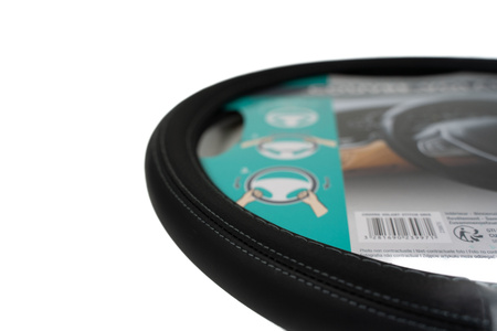 Pokrowiec na kierownicę nakładka z szarym szyciem