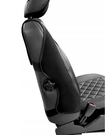 Mata ochronna na fotel samochodowy lędźwiowa profilowana eko-skóra miękka