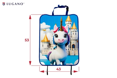 Osłona na tył fotela mata ochronna do auta samochodowa dla dzieci PONY