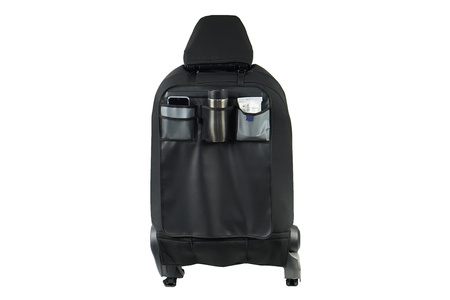 Osłona fotela samochodowego z kieszonkami szara