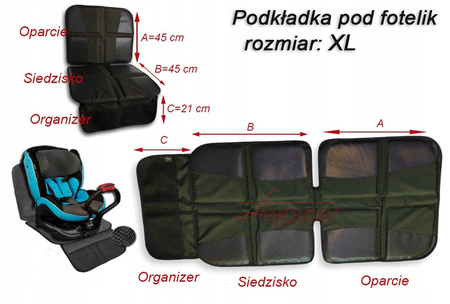 Podkładka pod fotelik dziecięcy, mata ochronna, ISOFIX