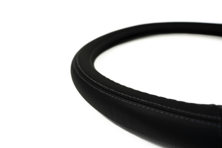 Pokrowiec na kierownicę nakładka z szarym szyciem