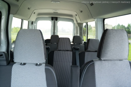 Pokrowce na fotele samochodowe FORD Transit 2013- żakard i ekoskóra 9 os.